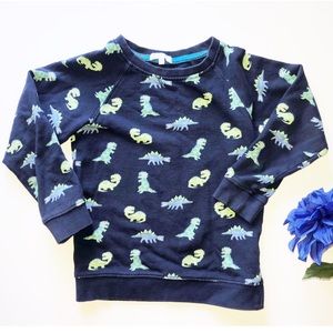 BLUE ZOO SIZE 5-6 NAVY DINOSAUR SWEAT SHIRT